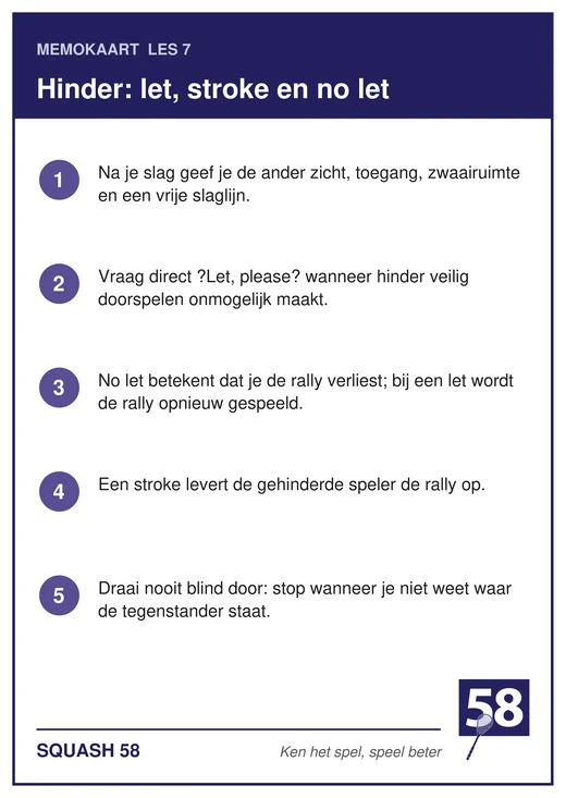 Memokaart van les 7